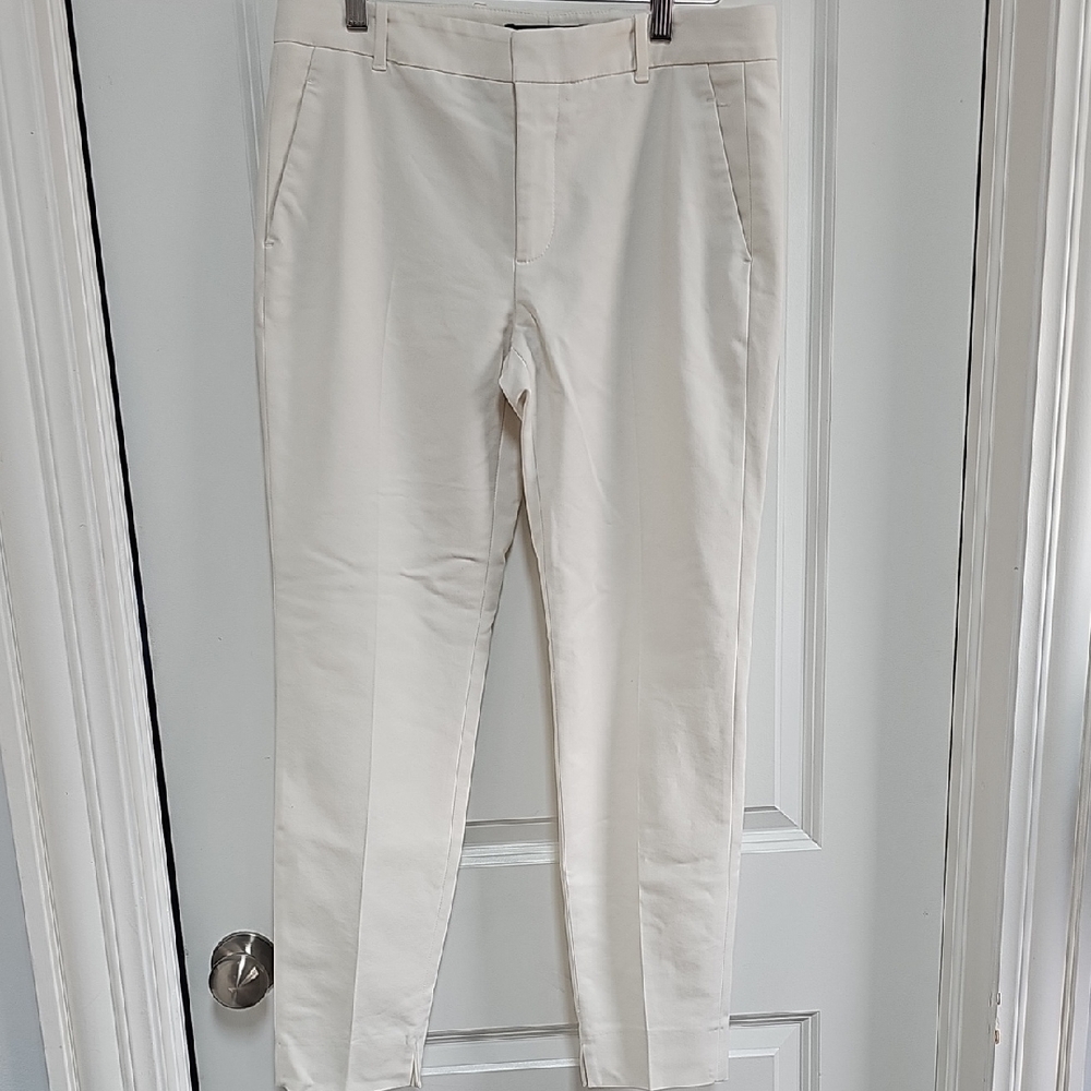 Zara Cream Chinos Classic Flat Front Design